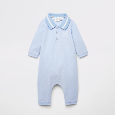 collared baby grow