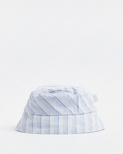 Baby blue stripe bucket hat