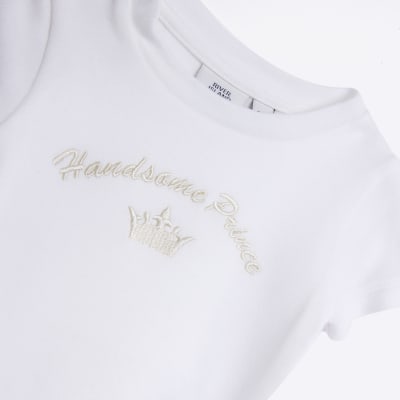 Baby Boys Beige Jacquard Shacket Set