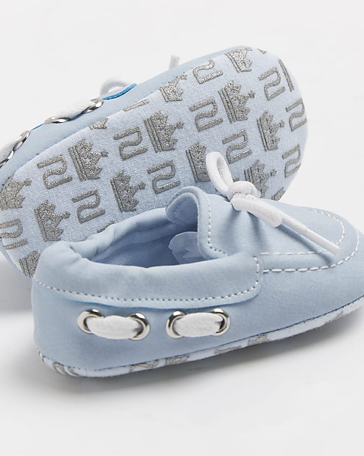 Baby boys blue boat shoes