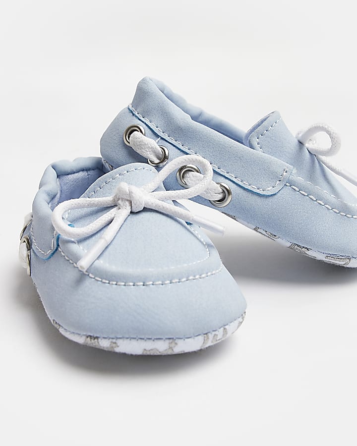 Baby boys blue boat shoes