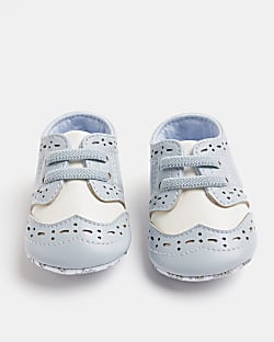 Baby Boys Blue Brogue Lace Shoes