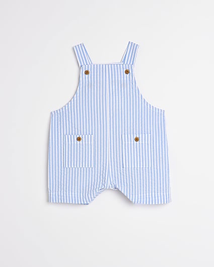 Baby boys blue stripe Dungarees