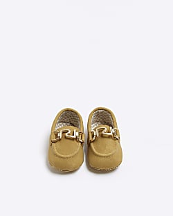Baby Boys brown Suedette Loafers