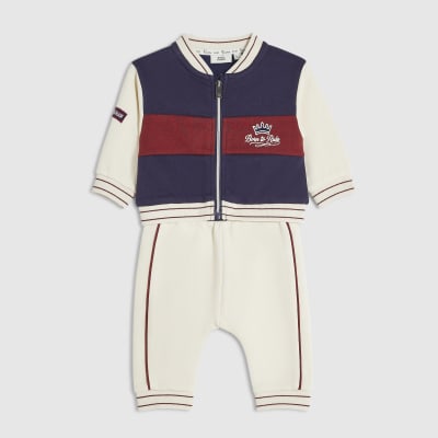 Baby Boys Cream Born To Rule Jacket Set