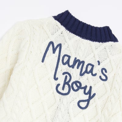 Baby Boys Ecru Cable Knit Cardigan Set