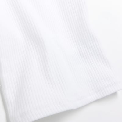 Baby boys grey striped dungaree set River Island