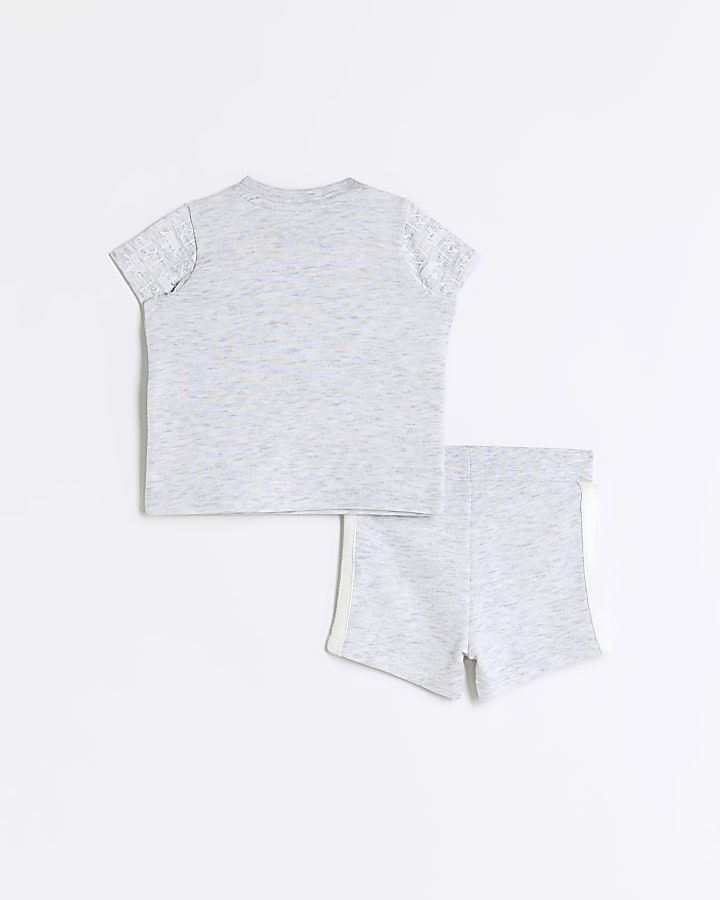 Baby boys grey t-shirt and shorts set
