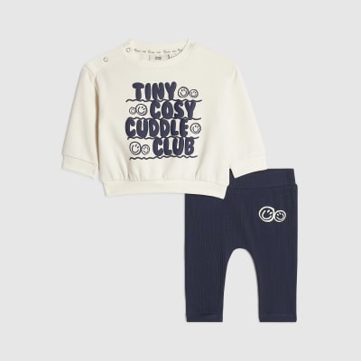Baby Boys Navy Cuddle Club Sweatshirt Set
