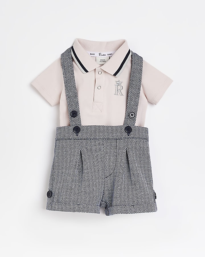 Baby Boys Dungarees Set with Free Socks 