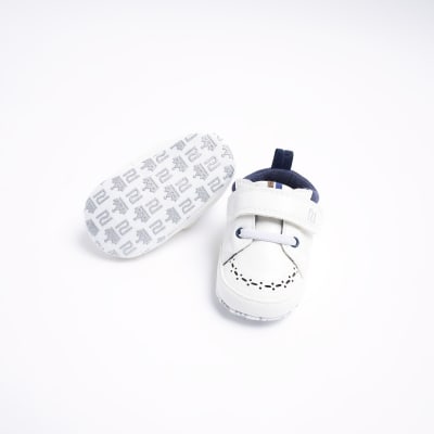 Baby Boys White Brogue Trainers