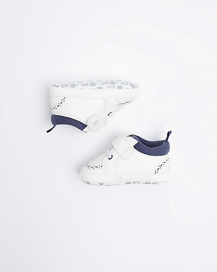 Baby Boys White Brogue Trainers