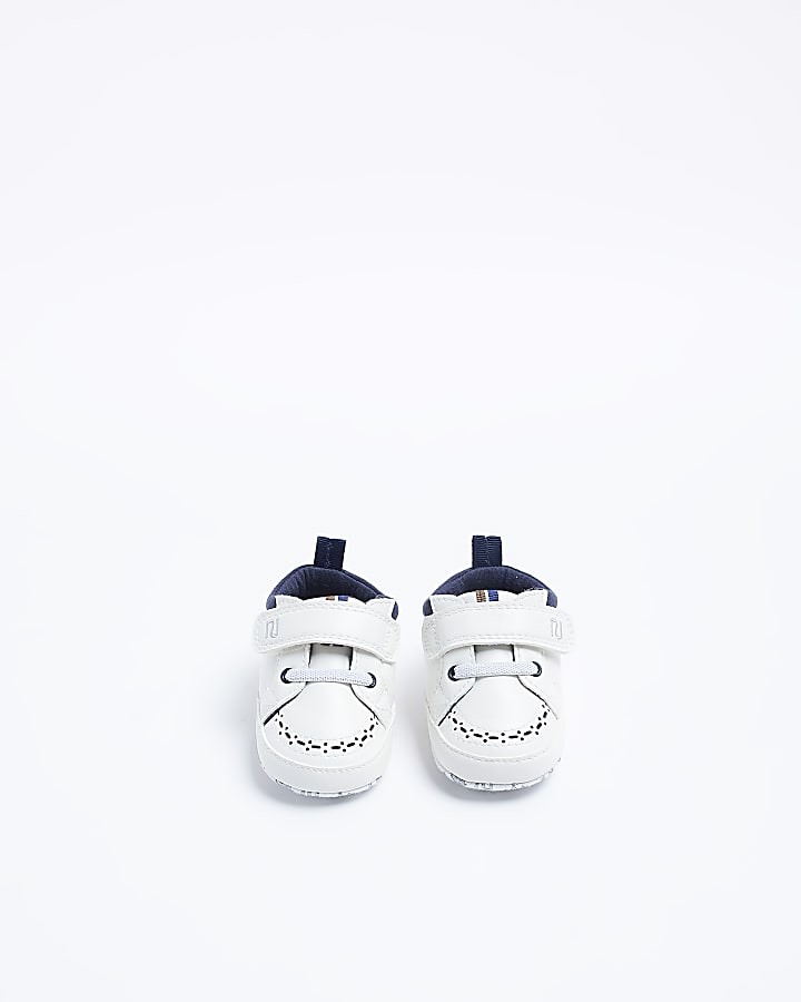 Baby Boys White Brogue Trainers