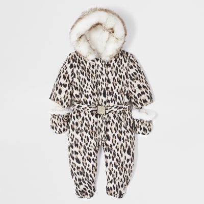 baby snowsuit with removable feet