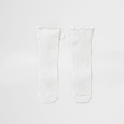 cream baby socks