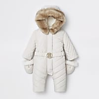 Baby cream RI padded snowsuit