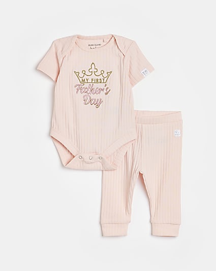 Baby girl Pink Fathers Day Set