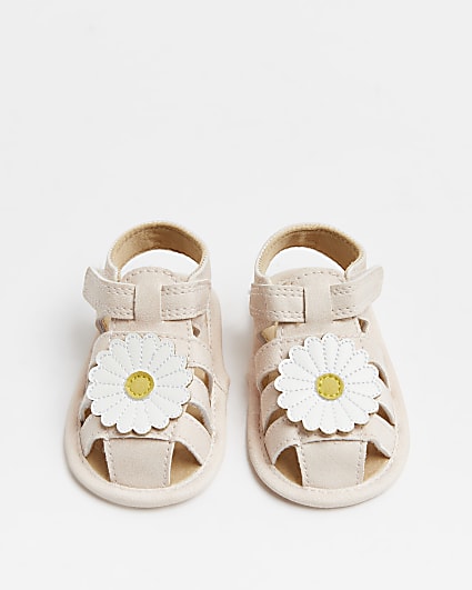 Baby girls pink daisy caged sandals