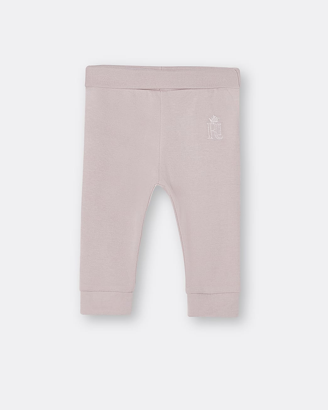Baby girls pink RI embroidered leggings