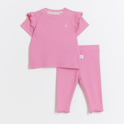 river island pink frill shirt