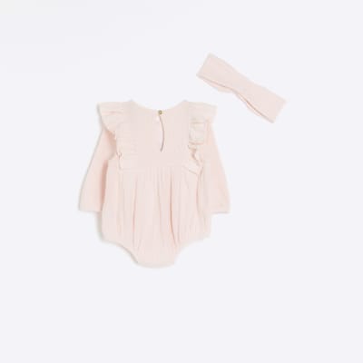 Long sleeve 2024 pink romper