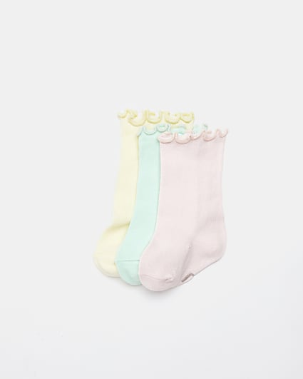 Baby girls pink Socks 3 pack