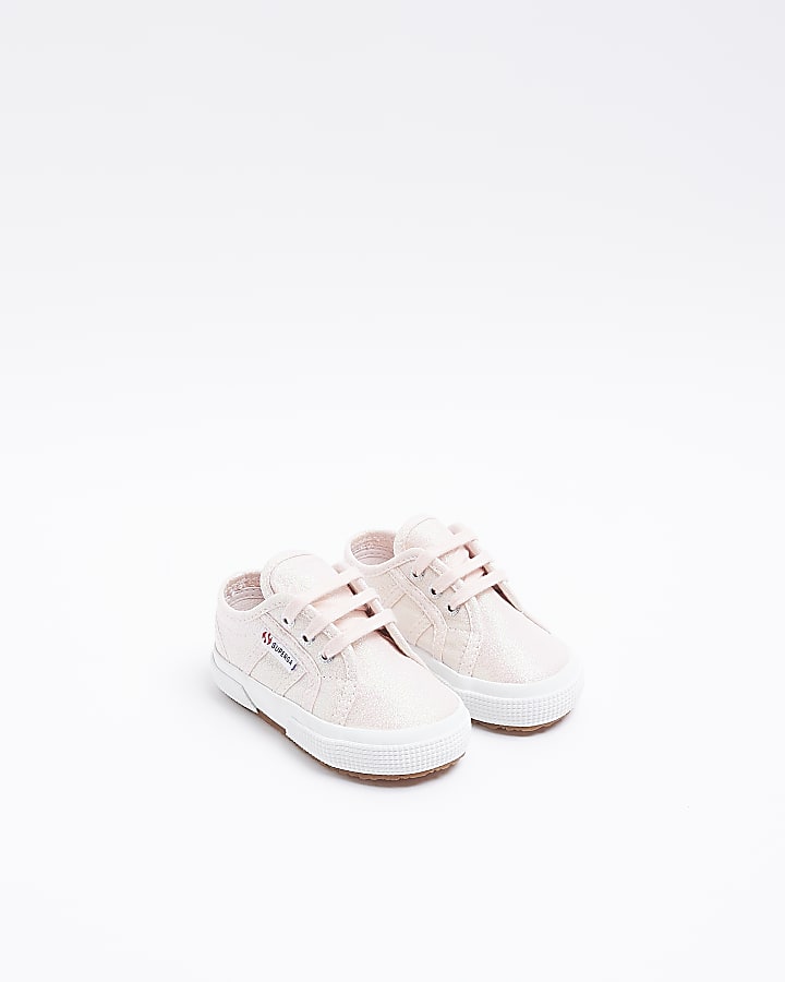 Baby Girls Pink Superga Lace up Trainers
