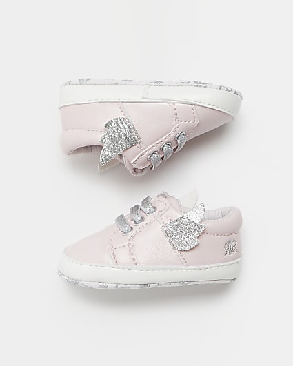 Baby girls pink Winged Trainers