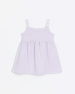 Baby girls purple Daisy Strap Dress