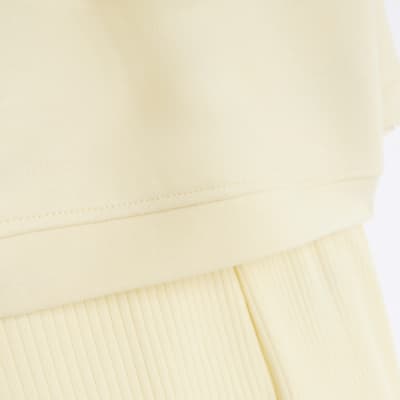 Baby girls yellow sweatshirt and leggings set River Island