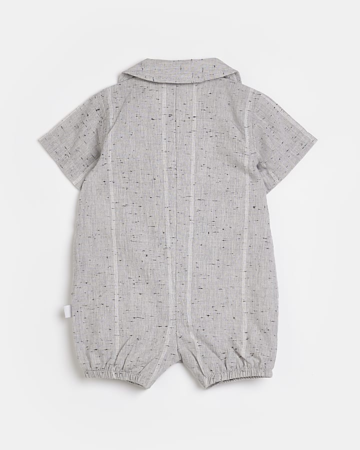 Baby grey fleck design all in one