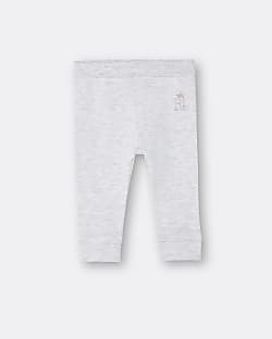 Baby grey RI embroidered leggings