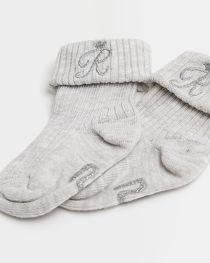 Baby grey RI socks 2 pack