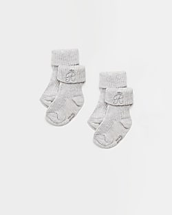 Baby grey RI socks 2 pack