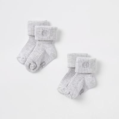 grey baby socks