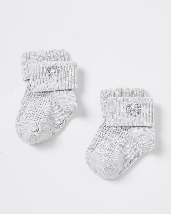 Baby grey socks 2 pack