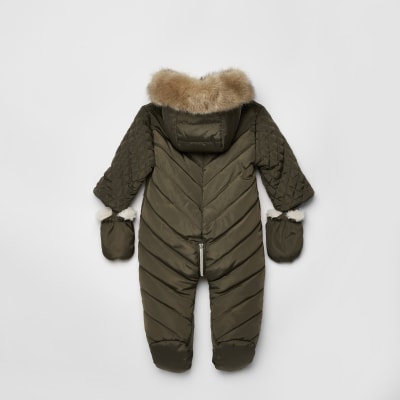 river island snowsuit blue