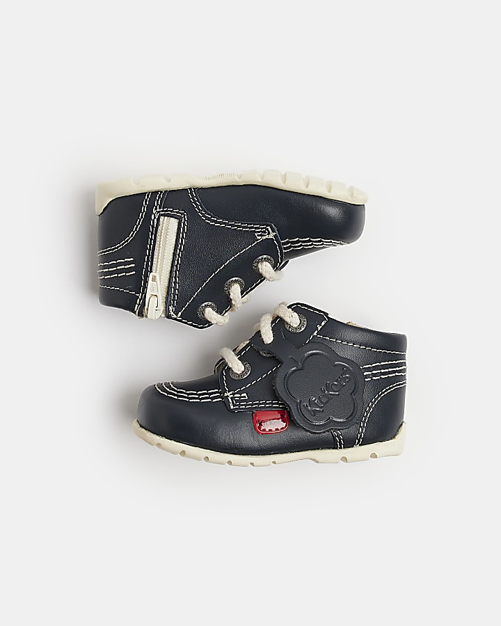 Baby Navy kickers leather ankle boots
