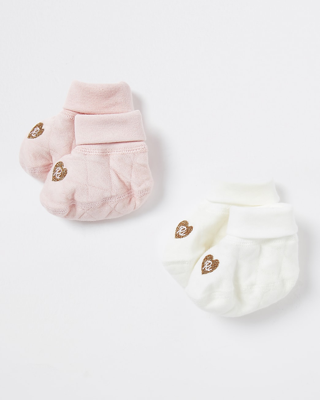Baby pink booties 2 pack