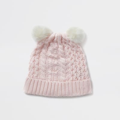 pink cable knit