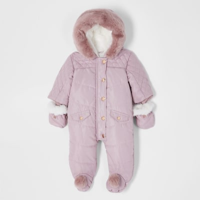 river island snowsuit baby girl