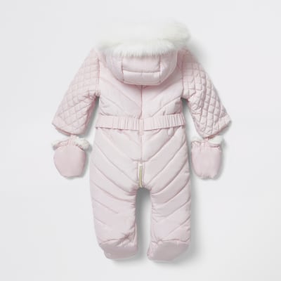 river island snowsuit baby girl