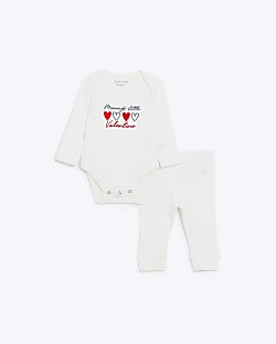 Baby White Mummys Little Valentine Outfit
