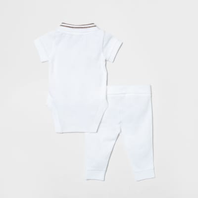 white polo bodysuit