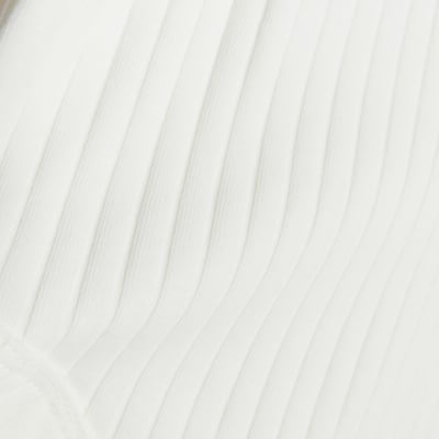 Baby white rib bodysuit and leggings set River Island