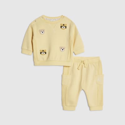 Baby Yellow Character Sweatshirt Set