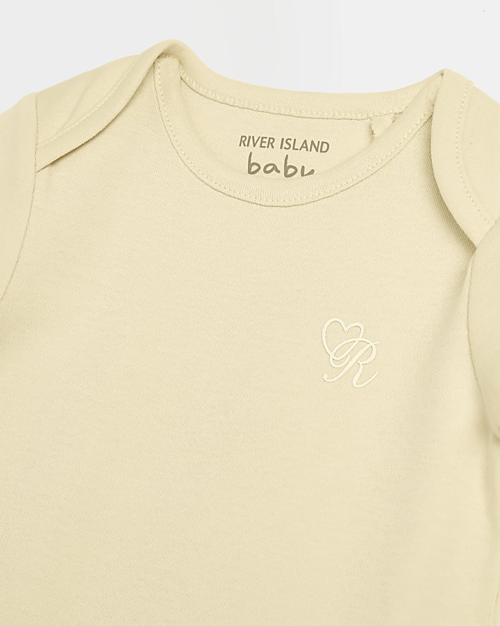 Baby yellow RI embroidery babygrow