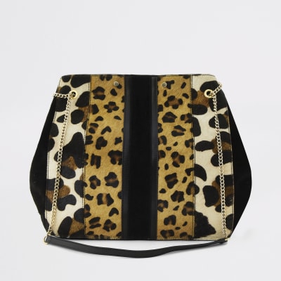 river island animal print bag