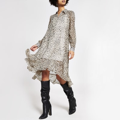 river island polka dot swing dress