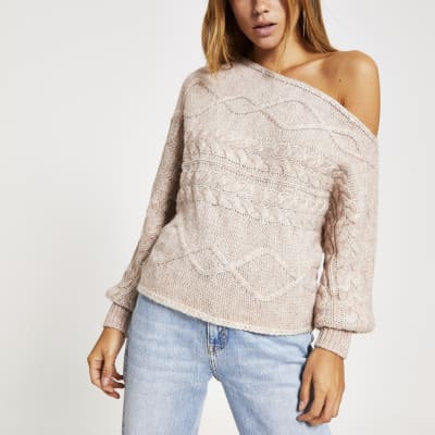 beige bardot top